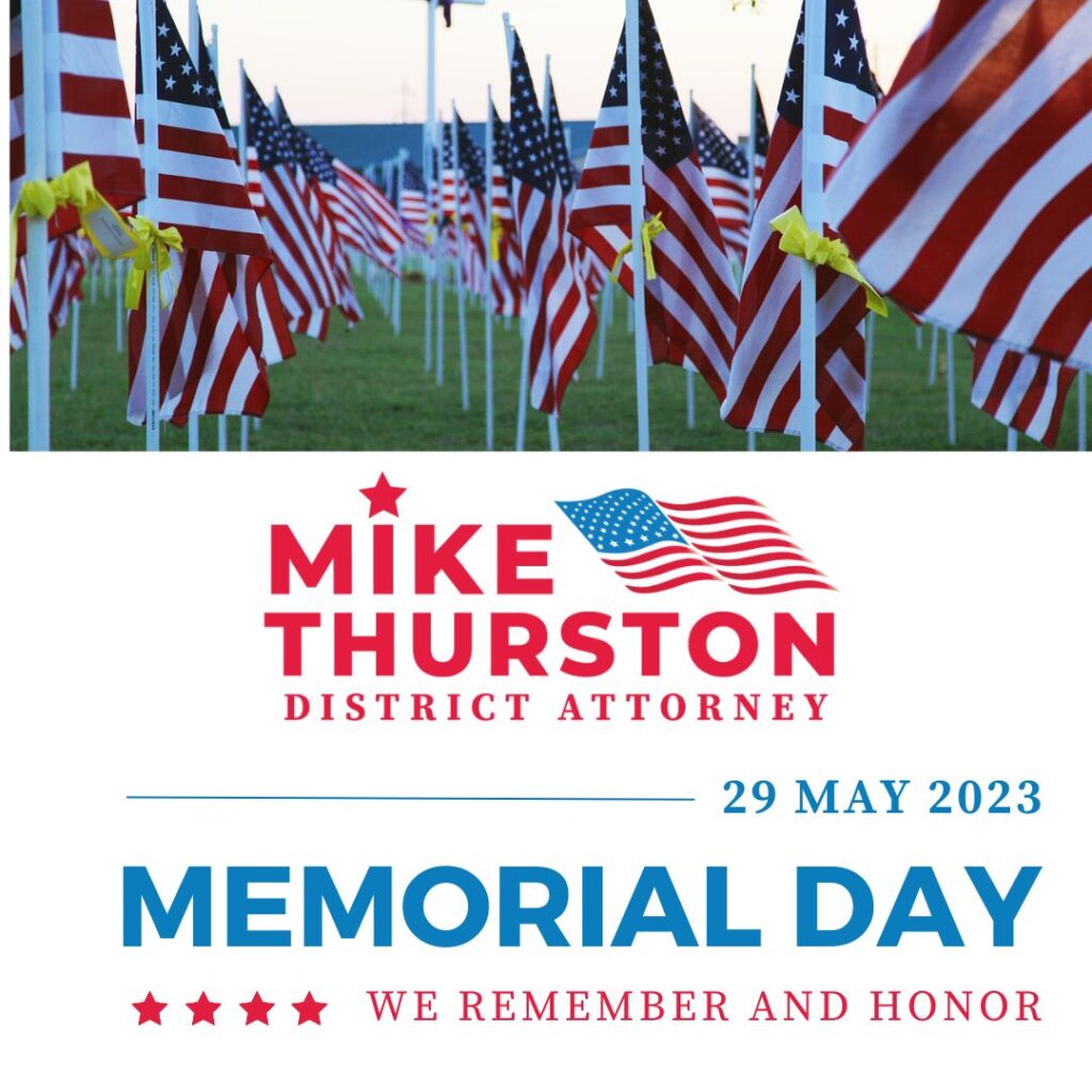 Mike Thurston for District Attorney of Waukesha County - Memorial Day Instagram Post