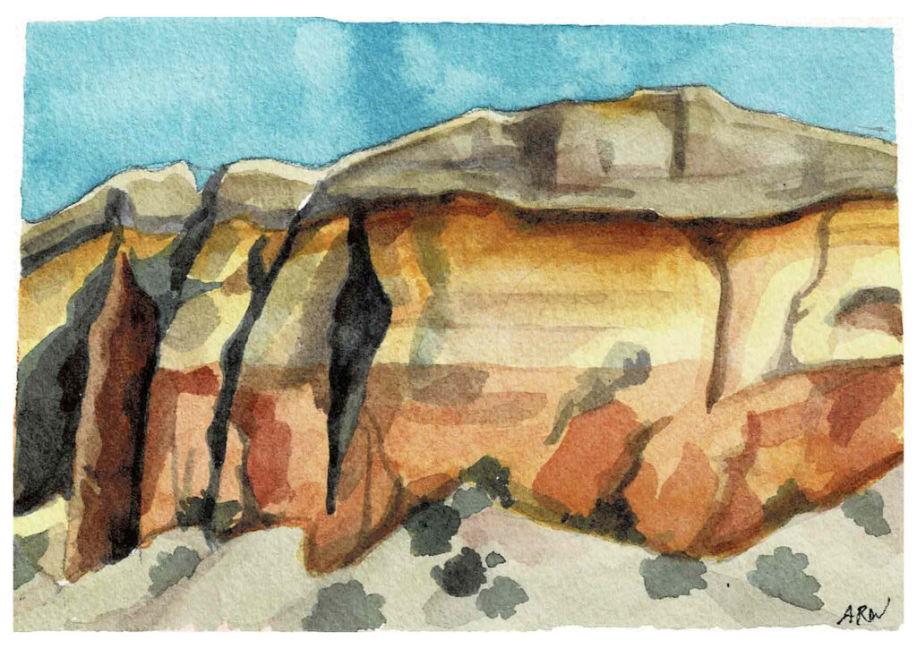 "Evening Mesa" - 5"x7" - Watercolor (Plein Air)