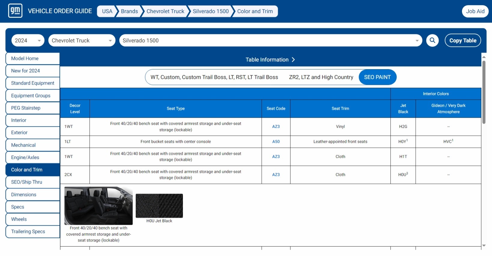 GM - Electronic Order Guide - Category Table - Inline Collapsable Images