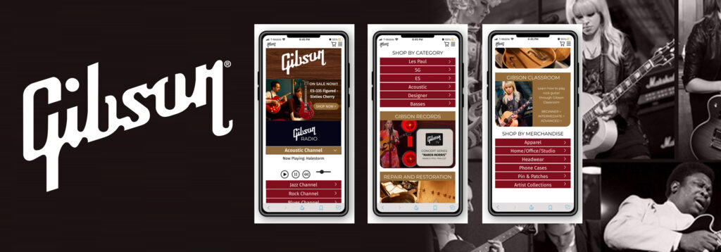 Gibson Guitar - UI Project (Hero Image)