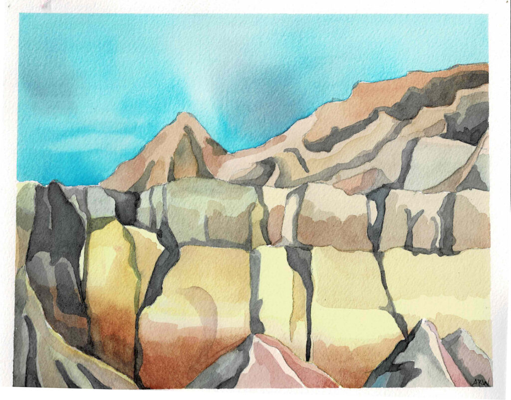 "Morning Light Plateau" - 8"x10" - Watercolor (Plein Air)