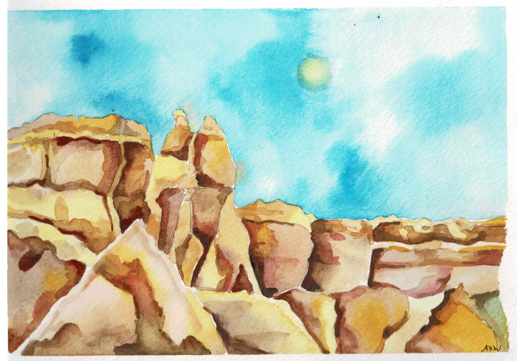 "Midday Mesa - 9"x12" - Watercolor (Studio)