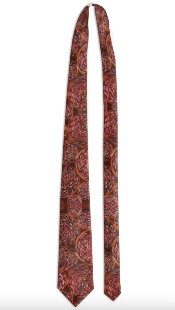 Carnation Design Neck Tie