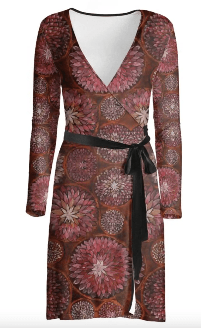 Dahlia Design Wrap Dress