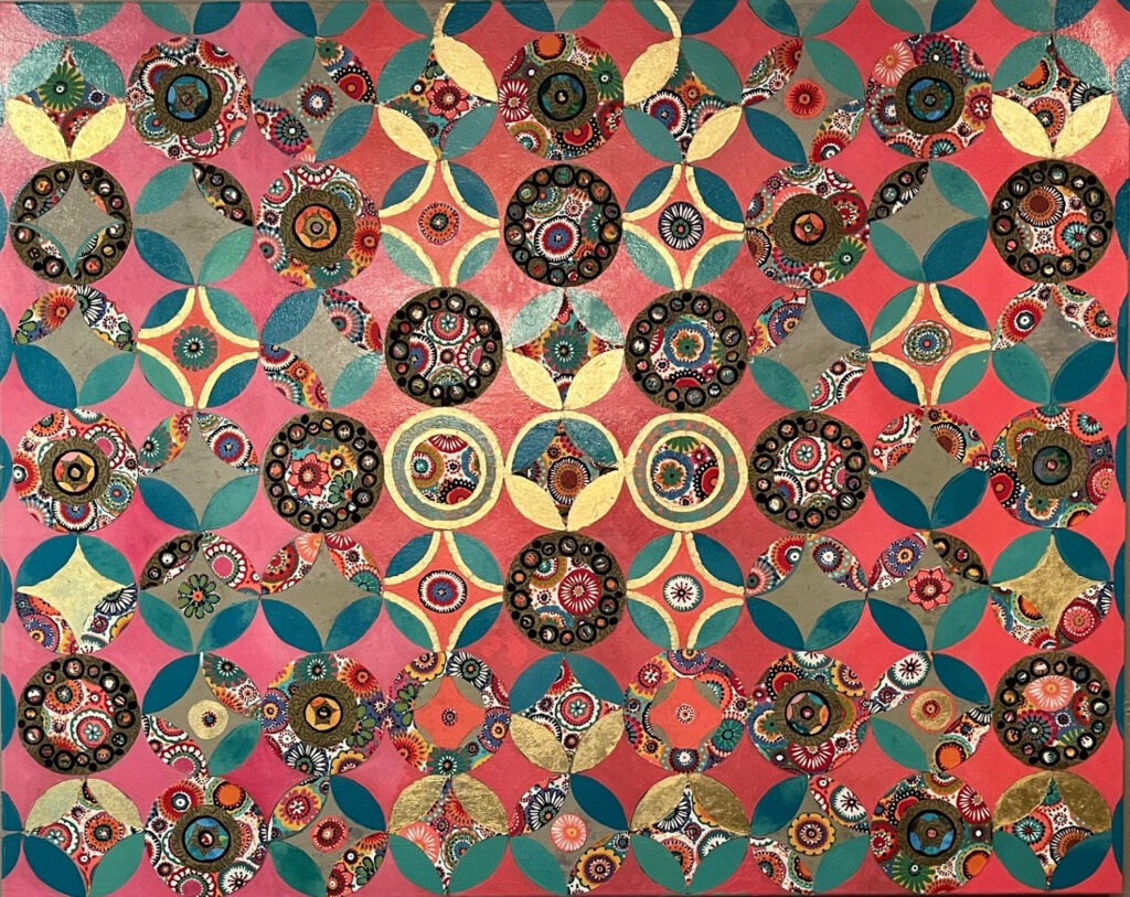 Kaleidoscope I 48"x60" (Acrylic with Gold Leaf)