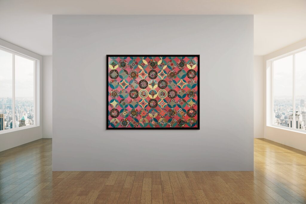 Kaleidoscope I - 48"x60" (Acrylic with Gold Leaf)